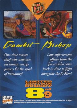 1994 Ultra X-Men - Team Portrait #8 Gambit / Bishop Back