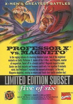 1994 Ultra X-Men - X-Men's Greatest Battles #5 Professor X vs. Magneto Back