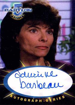 1999 SkyBox Babylon 5: Profiles - Autographs #A6 Adrienne Barbeau Front