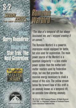 1993 SkyBox Star Trek Master Series - Spectra Cards #S2 Romulan Warbird Back