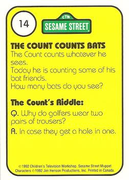 1992 Idolmaker Sesame Street #14 The Count 13 Bats Back