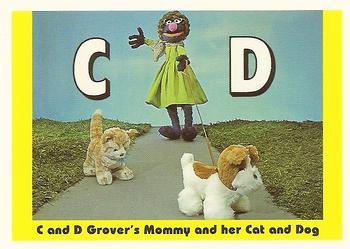 1992 Idolmaker Sesame Street #24 C and D Grover's Mommy and her Cat and Dog Front
