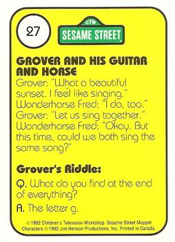 1992 Idolmaker Sesame Street #27 G and H Grover and his Guitar and Horse Back