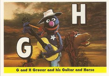 1992 Idolmaker Sesame Street #27 G and H Grover and his Guitar and Horse Front