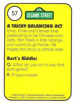 1992 Idolmaker Sesame Street #57 Oh, what fun! Back