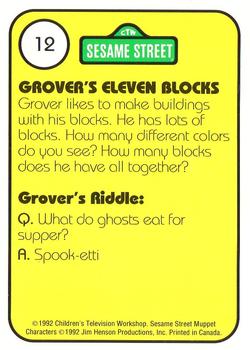 1992 Idolmaker Sesame Street #12 Grover 11 Blocks Back