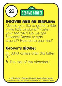 1992 Idolmaker Sesame Street #22 A Grover and an Airplane Back