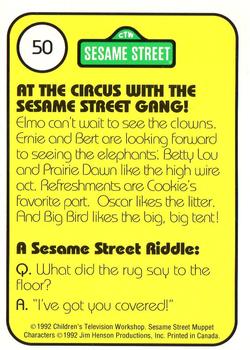 1992 Idolmaker Sesame Street #50 The Sesame Street gang goes to the circus! Back