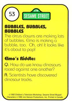 1992 Idolmaker Sesame Street #53 That's a great bubble, Elmo Back