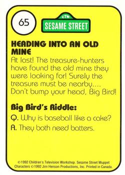 1992 Idolmaker Sesame Street #65 We're going into the mine Back