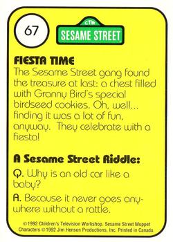 1992 Idolmaker Sesame Street #67 Finding a treasure calls for a fiesta Back