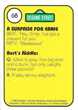 1992 Idolmaker Sesame Street #68 A present for Ernie Back