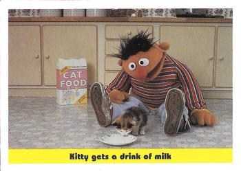 1992 Idolmaker Sesame Street #69 Kitty gets a drink of milk Front