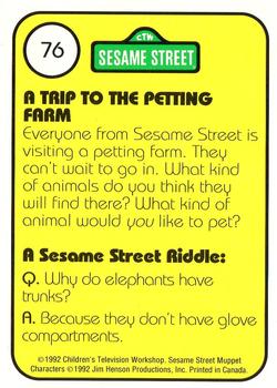 1992 Idolmaker Sesame Street #76 Our friends visit the petting farm Back