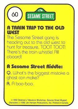 1992 Idolmaker Sesame Street #60 Sesame Street gang goes West by train. Back
