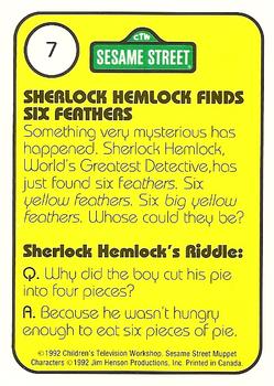 1992 Idolmaker Sesame Street #7 Sherlock Hemlock 6 Feathers Back