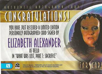 2003 Rittenhouse Farscape Season 4 - Autographs #A28 Elizabeth Alexander Back