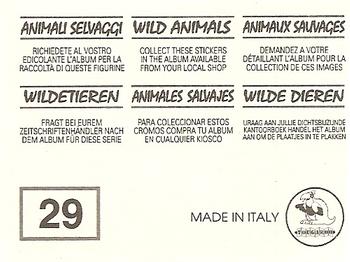 1994 Tougaroo Wild Animals Stickers #29 Sardinian Fallow Deer Back