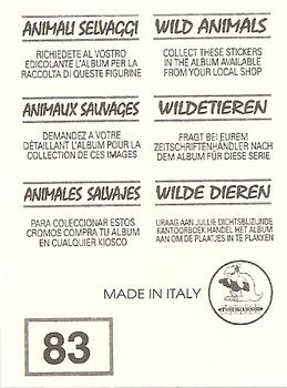 1994 Tougaroo Wild Animals Stickers #83 Grant's Gazelle Back