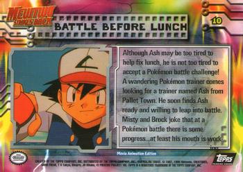1999 Topps Pokemon the First Movie #10 Battle Before Lunch Back