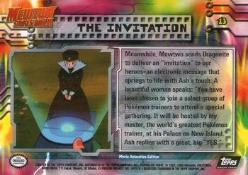 1999 Topps Pokemon the First Movie #13 The Invitation Back