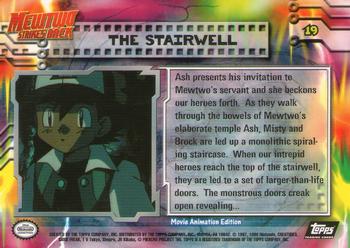 1999 Topps Pokemon the First Movie #19 The Stairwell Back