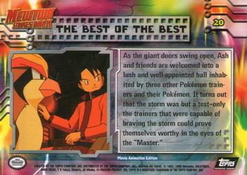 1999 Topps Pokemon the First Movie #20 The Best of the Best Back