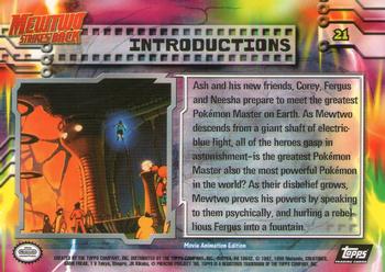 1999 Topps Pokemon the First Movie #21 Introductions Back