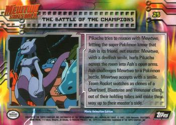 1999 Topps Pokemon the First Movie #25 The Battle of the Champions Back