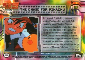 1999 Topps Pokemon the First Movie #28 The Chase for Pikachu Back