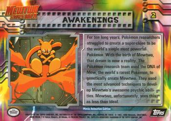 1999 Topps Pokemon the First Movie #2 Awakenings Back