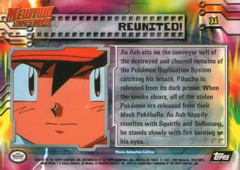 1999 Topps Pokemon the First Movie #31 Reunited! Back