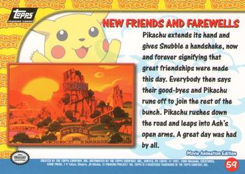 1999 Topps Pokemon the First Movie #59 New Friends And Farewells Back