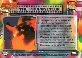 1999 Topps Pokemon the First Movie #5 The Proposition Back