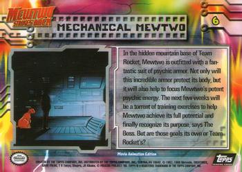 1999 Topps Pokemon the First Movie #6 Mechanical Mewtwo Back