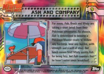 1999 Topps Pokemon the First Movie #9 Ash and Company Back