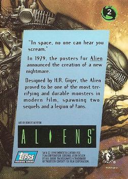 1995 Topps Aliens Predator Universe #2 Introduction:  Aliens Back