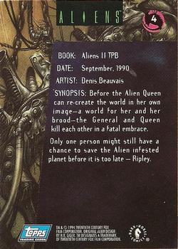 1995 Topps Aliens Predator Universe #4 Denis Beauvais Back