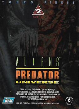 1995 Topps Aliens Predator Universe - Finest Chromium #C2 Dave Dorman Back