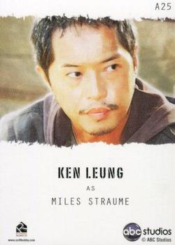 2010 Rittenhouse Lost Seasons 1 thru 5 - Lost Stars ArtiFex #A25 Ken Leung Back