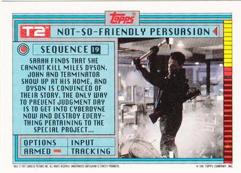 1991 Topps Terminator 2: Judgment Day #19 Not-So-Friendly Persuasion Back
