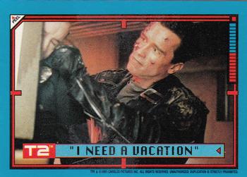 1991 Topps Terminator 2: Judgment Day #42 I Need a Vacation / Puzzle Back Front