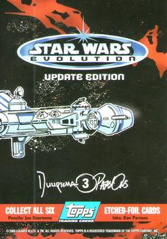 2006 Topps Star Wars: Evolution Update Edition - Etched Foil #3 Padme Amidala / Captain Typho Back