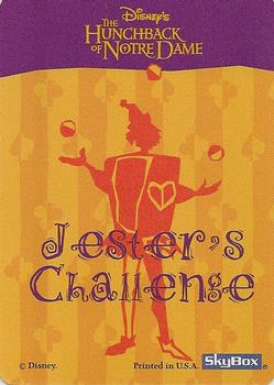 1996 SkyBox Hunchback of Notre Dame - Jesters Challenge Cards (Hobby Only) #NNO Hugo - Stand up and drop this card Back