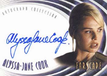 2004 Rittenhouse Farscape Through the Wormhole - Autographs #A37 Alyssa-Jane Cook Front