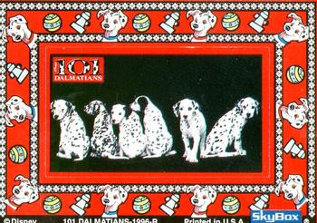 1996 SkyBox 101 Dalmatians - Magnetic Frame #3 Red Border With 6 Dogs At The Centre Front