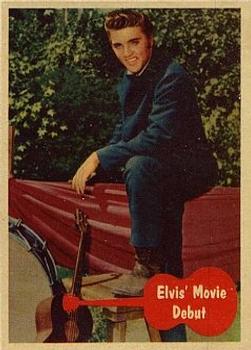 1956 Topps Elvis Presley (Bubbles, R710-1) #24 Elvis' Movie Debut Front
