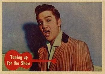 1956 Topps Elvis Presley (Bubbles, R710-1) #32 Tuning up for the Show Front