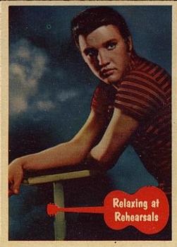 1956 Topps Elvis Presley (Bubbles, R710-1) #3 Relaxing at Rehearsal Front