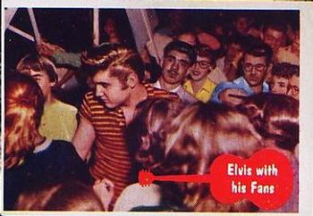 1956 Topps Elvis Presley (Bubbles, R710-1) #6 Elvis with His Fans Front